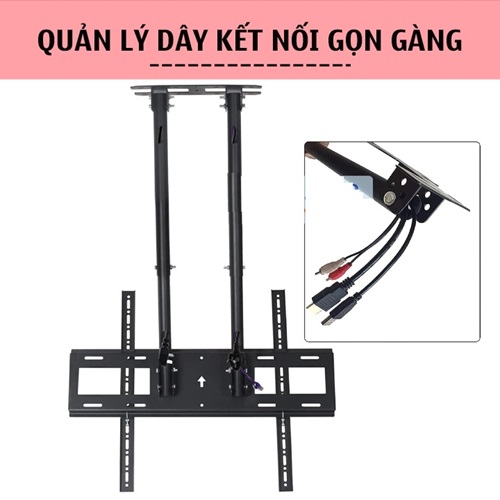 Giá Treo Tivi Thả Ngược Trần 2 Cọc T580 (60&quot;- 100&quot;) Chính Hãng